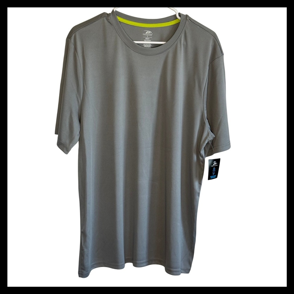 NWT Pro Player Mens Performance T-Shirt Gray Short Sleeve Moisture Wicking Lg